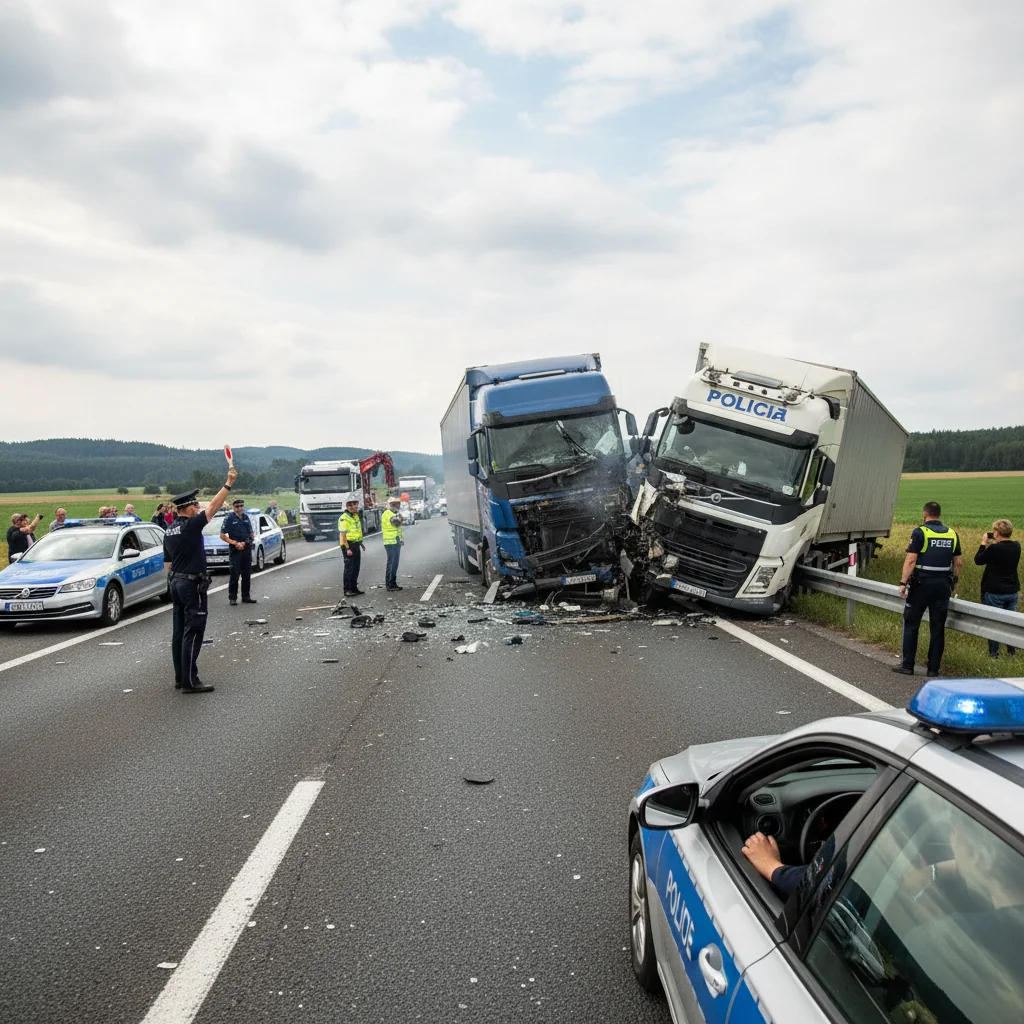 Accident Grav între Două Camioane Blochează Traficul Complet – Declarațiile Polițiștilor