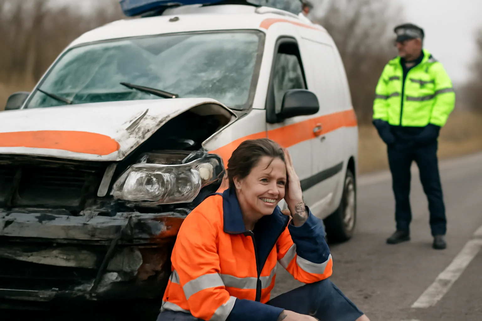 Accident rutier cu ambulanță: asistentă rănită grav