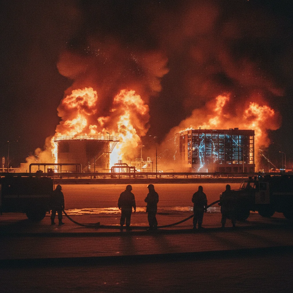 Atac masiv cu drone în regiunea Sankt Petersburg: incendii la un terminal și la VK
