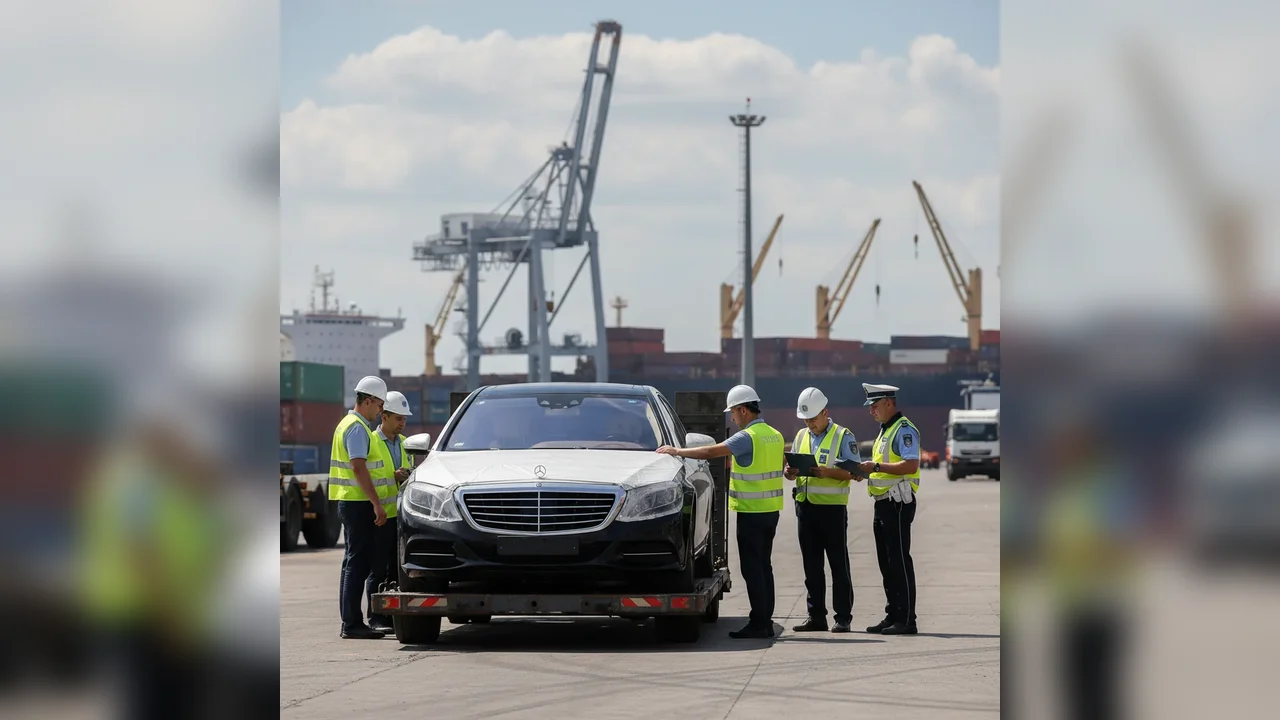 Autoturism de lux urmărit în Lituania, identificat de polițiști în Portul Constanța