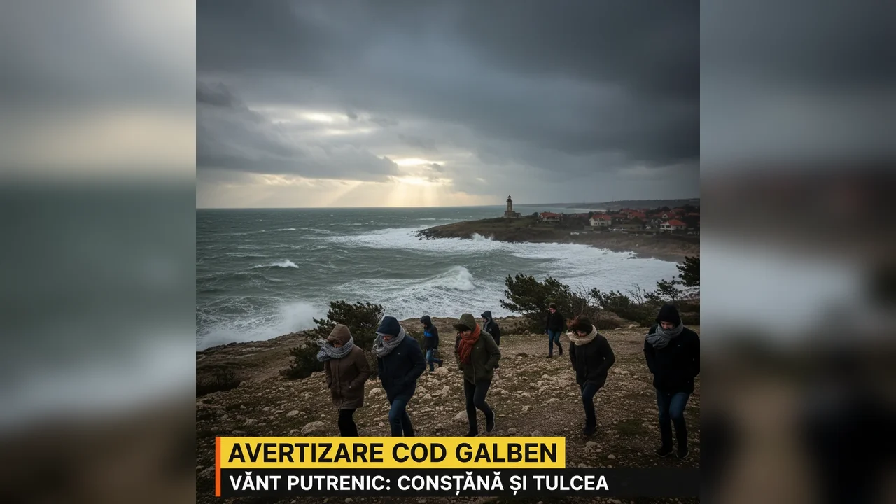 Avertizare meteo de vânt puternic la Constanța: Cod Galben emis pentru 27 decembrie 2025