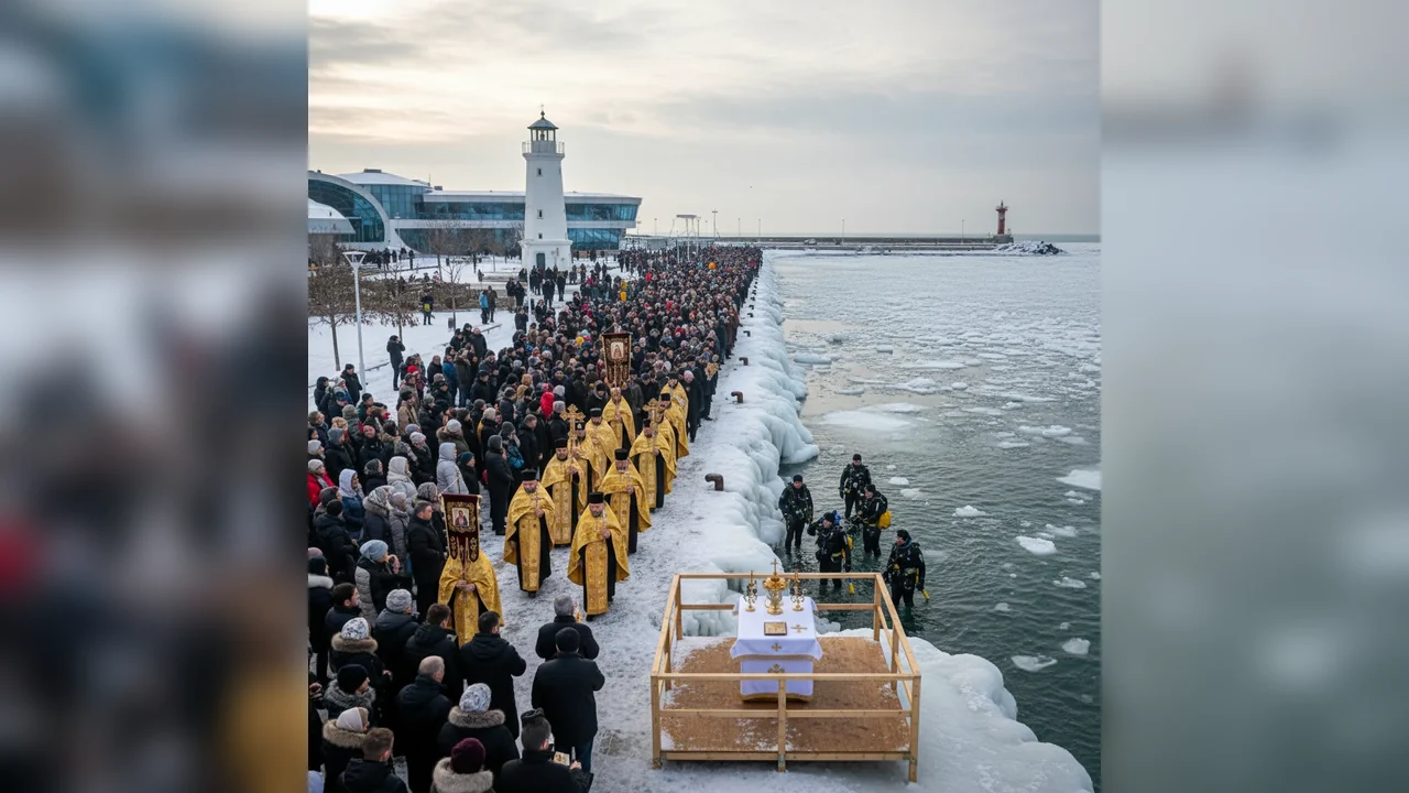 Boboteaza 2026 la Constanța: procesiune de la Catedrală la Portul Tomis și slujbă pe mare