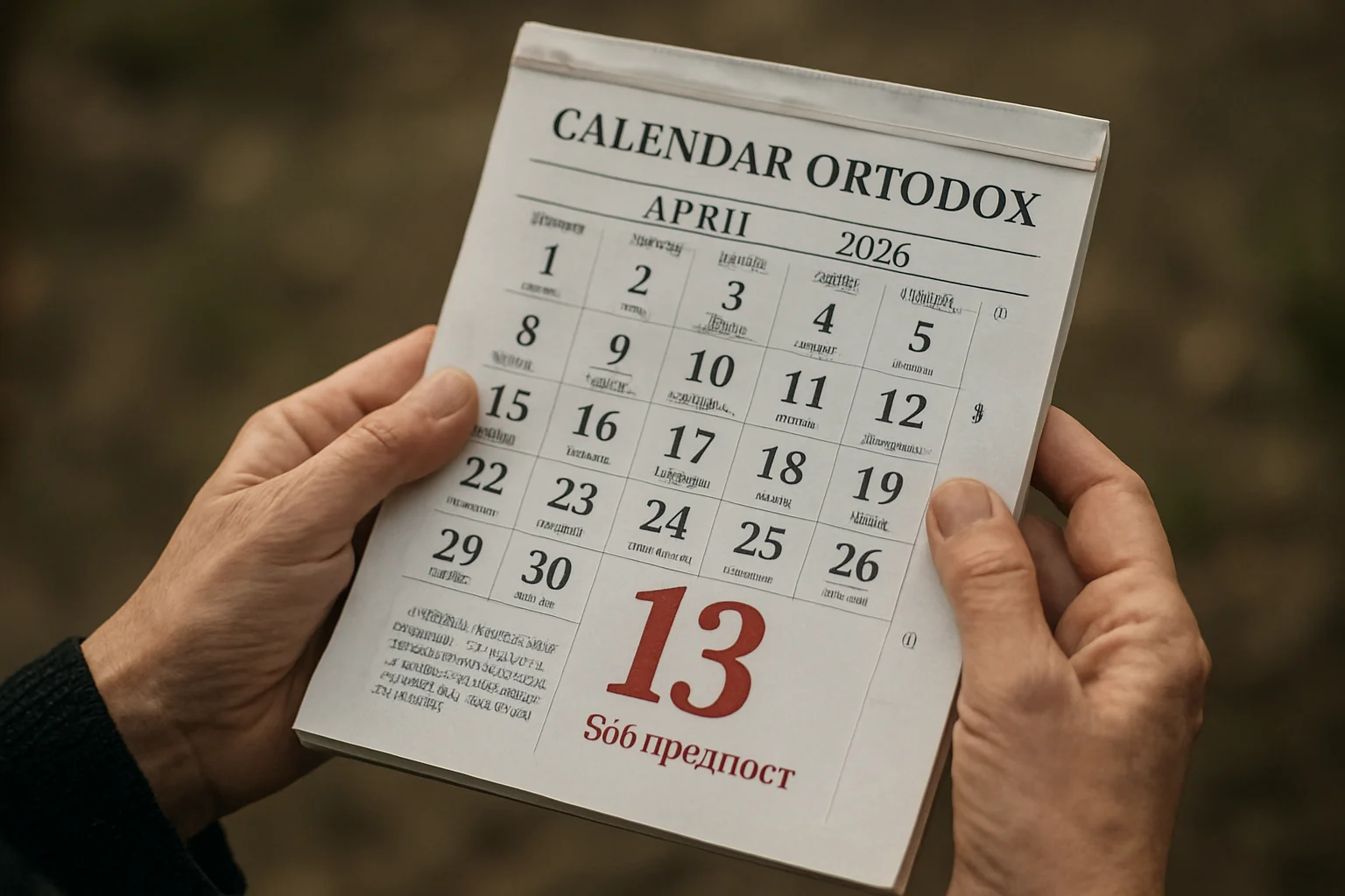 Calendar ortodox – 2026-04-13