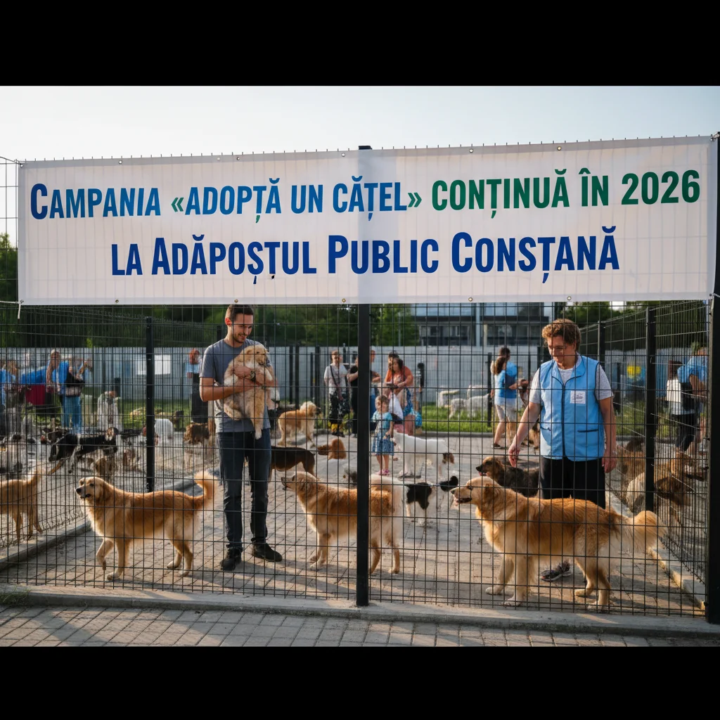 Campania „Adoptă un cățel” continuă în 2026 la Constanța: apel la adopții de la adăpostul public