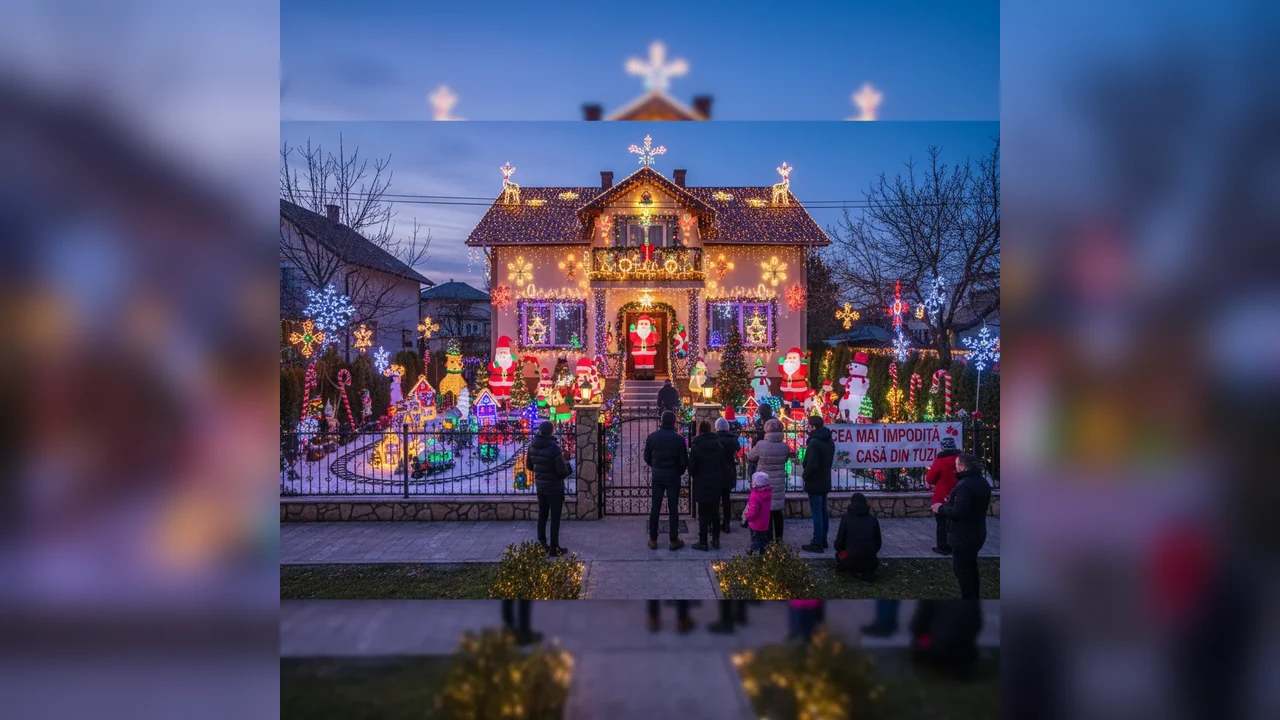 Casă decorată cu mii de luminițe din Tuzla, Constanța, devine atracție în perioada sărbătorilor