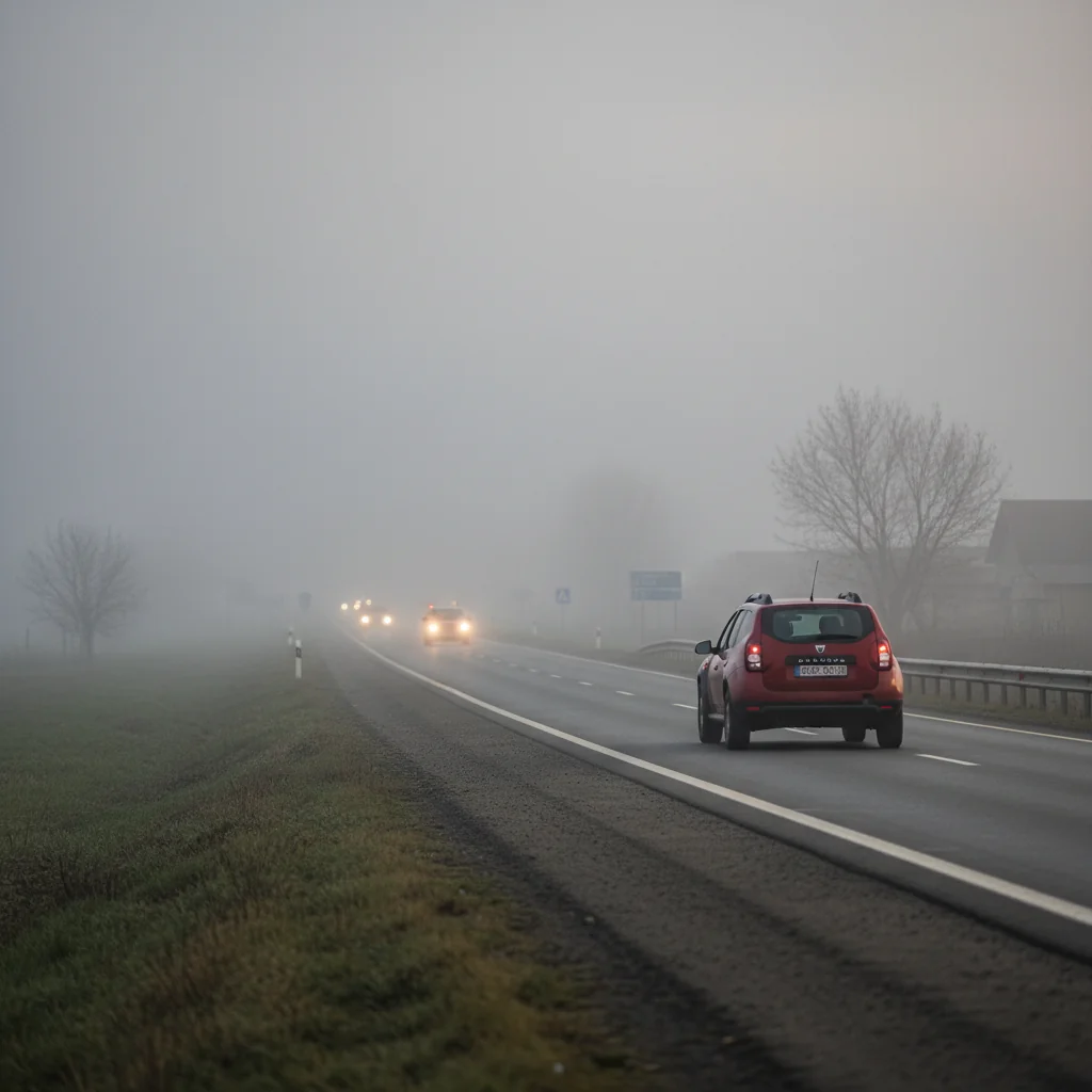 Cod galben de ceață emis pentru mai multe localități din județul Constanța – Atenție, șoferi!