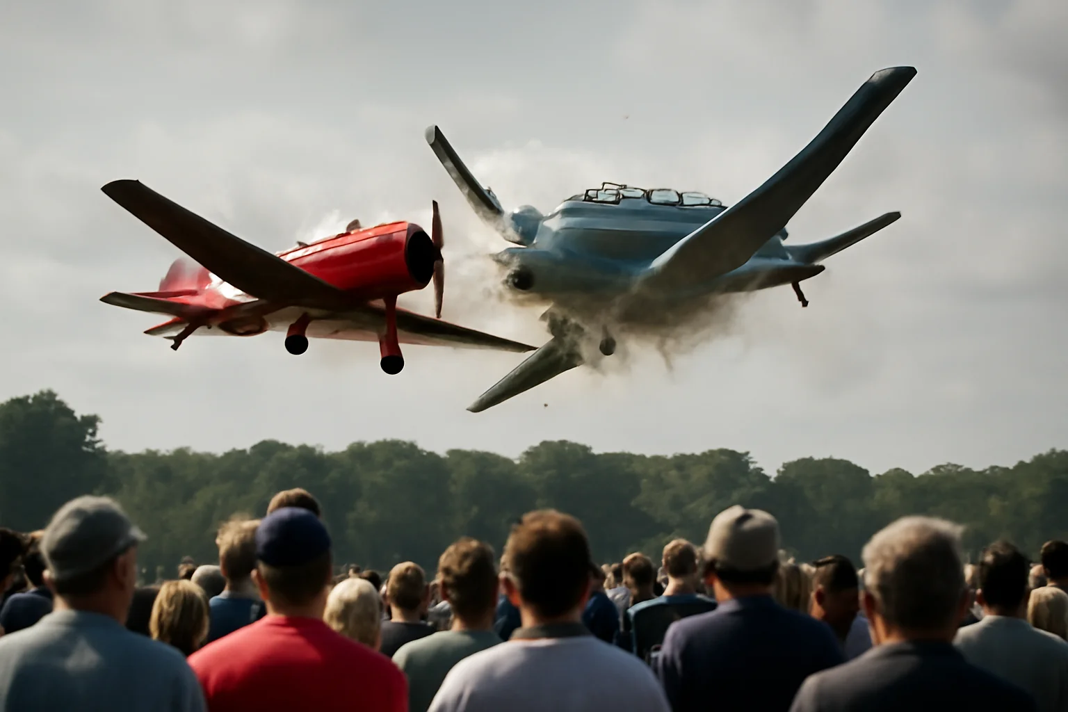 Coliziune spectaculoasă în aer la un show aviatic în SUA