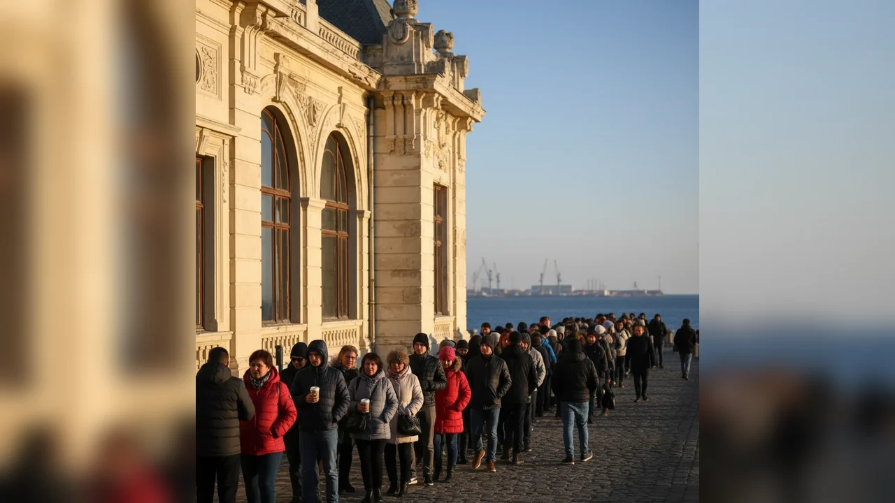 Constanța: coadă la Cazinou în prima sâmbătă cu program normal de vizitare din 2026