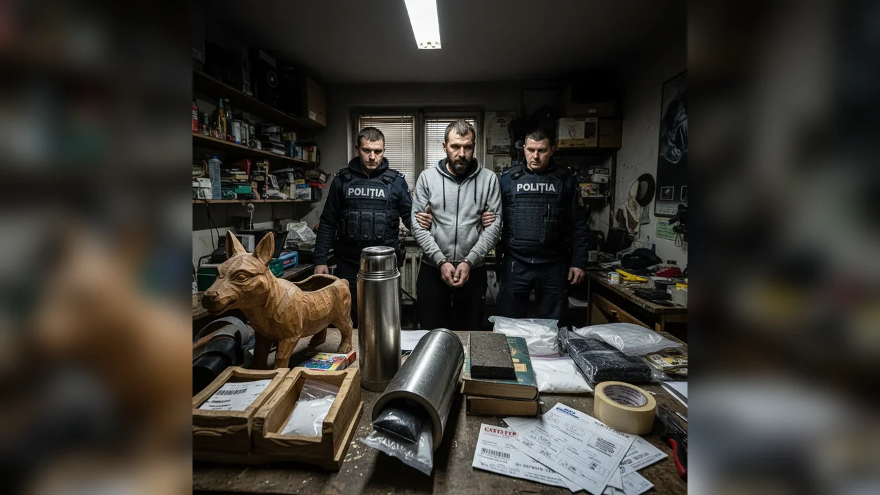 Constanța: reținere DIICOT pentru trafic de canabis, prins cu 250 g pe A2 la Fetești