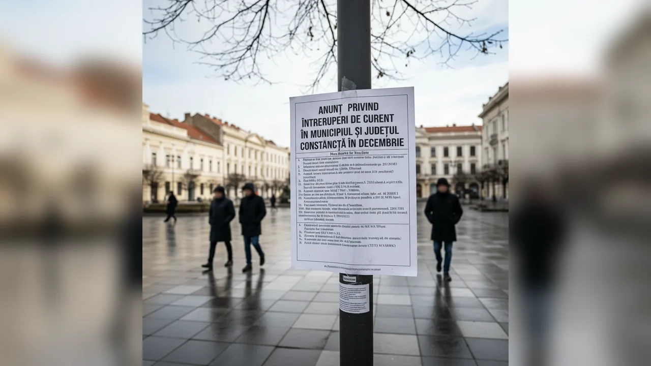 Constanța: întreruperi programate de curent în municipiu și județ în perioada 19–23 decembrie 2025