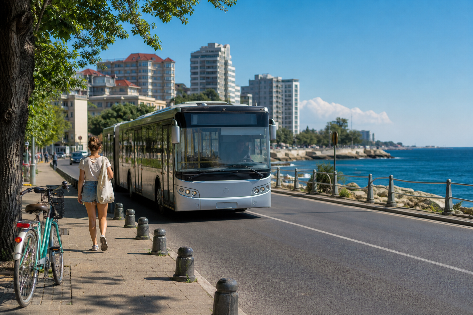 Cum ajungi la plajele din Constanța fără mașină: CT Bus, mers pe jos și bicicletă