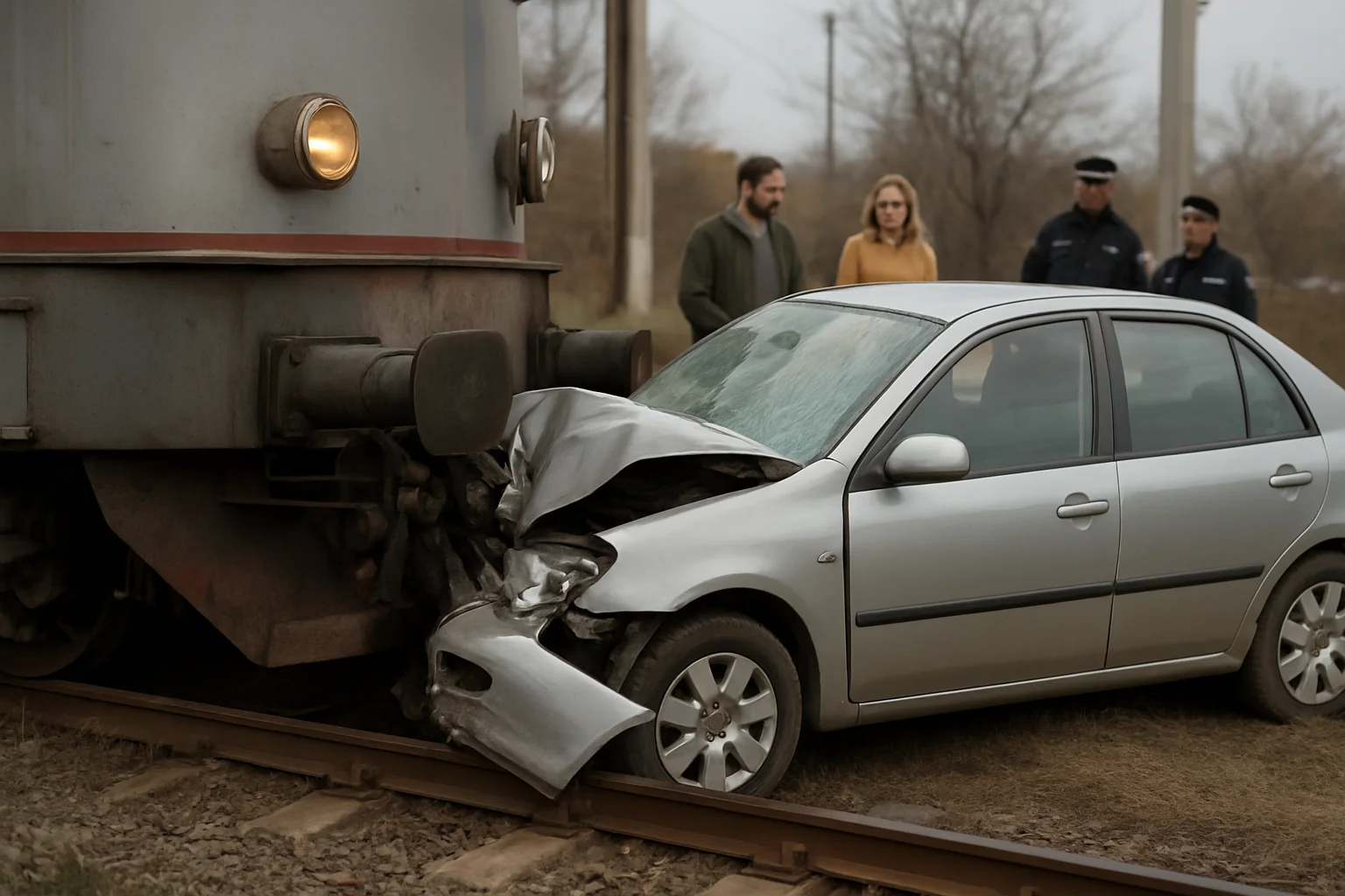 Două incidente rutiere în Constanța: Un tren a acroșat o mașină la Lumina, coliziune între autoturisme la Mihai Viteazu