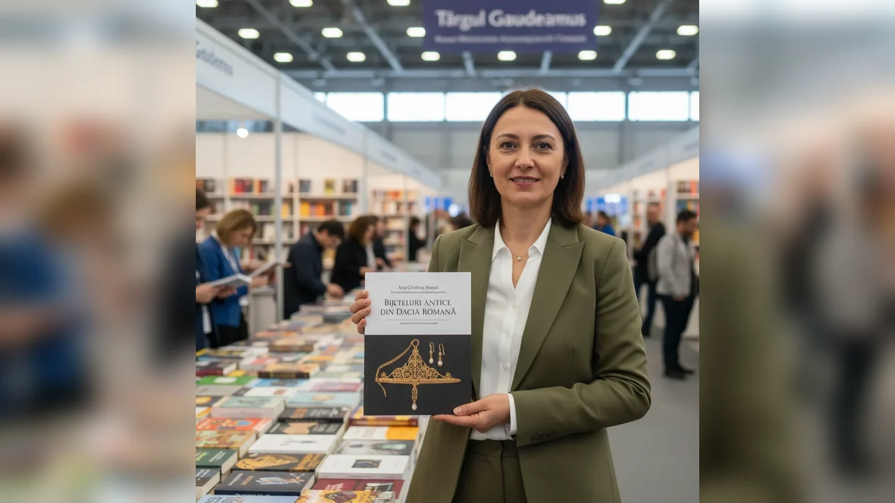 Dr. Ana Cristina Hamat de la Muzeul de Istorie Națională și Arheologie Constanța lansează un volum despre bijuteriile antice din Dacia romană la Târgul Gaudeamus