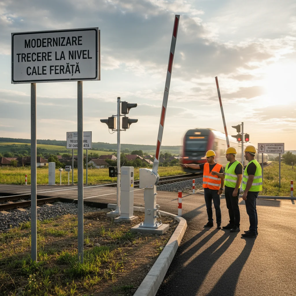 Firmele care au modernizat trecerile la nivel cu calea ferată în zona Sucursalei Regionale CF Constanța