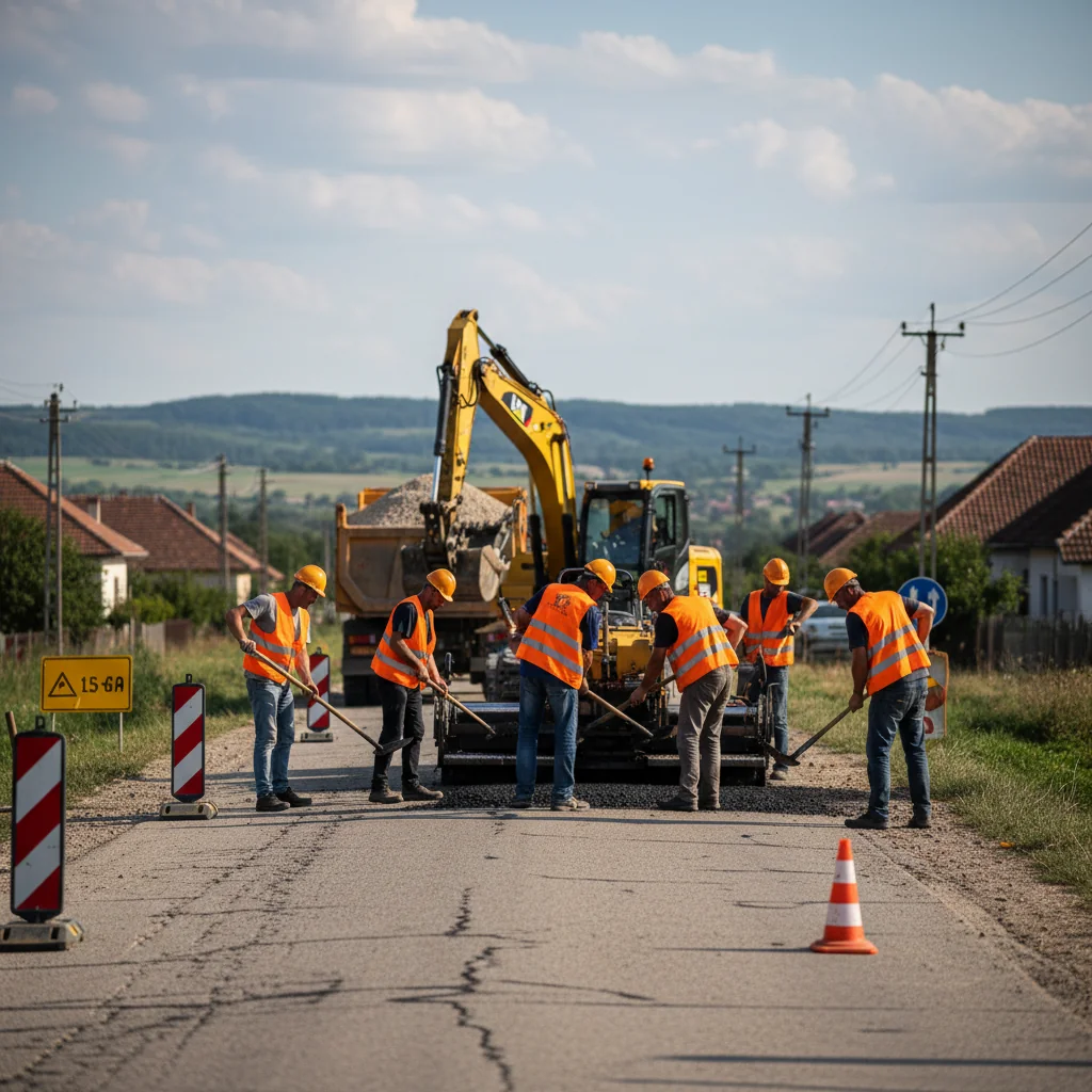 FOTO Lucrări de reparații și întreținere continuă pe sectoare multiple realizate de SC Drumuri Județene Constanța SA