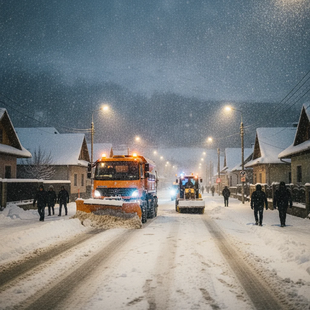 Iarna a venit mai devreme în România. Ninsori abundente și drumuri dificile în zonele montane