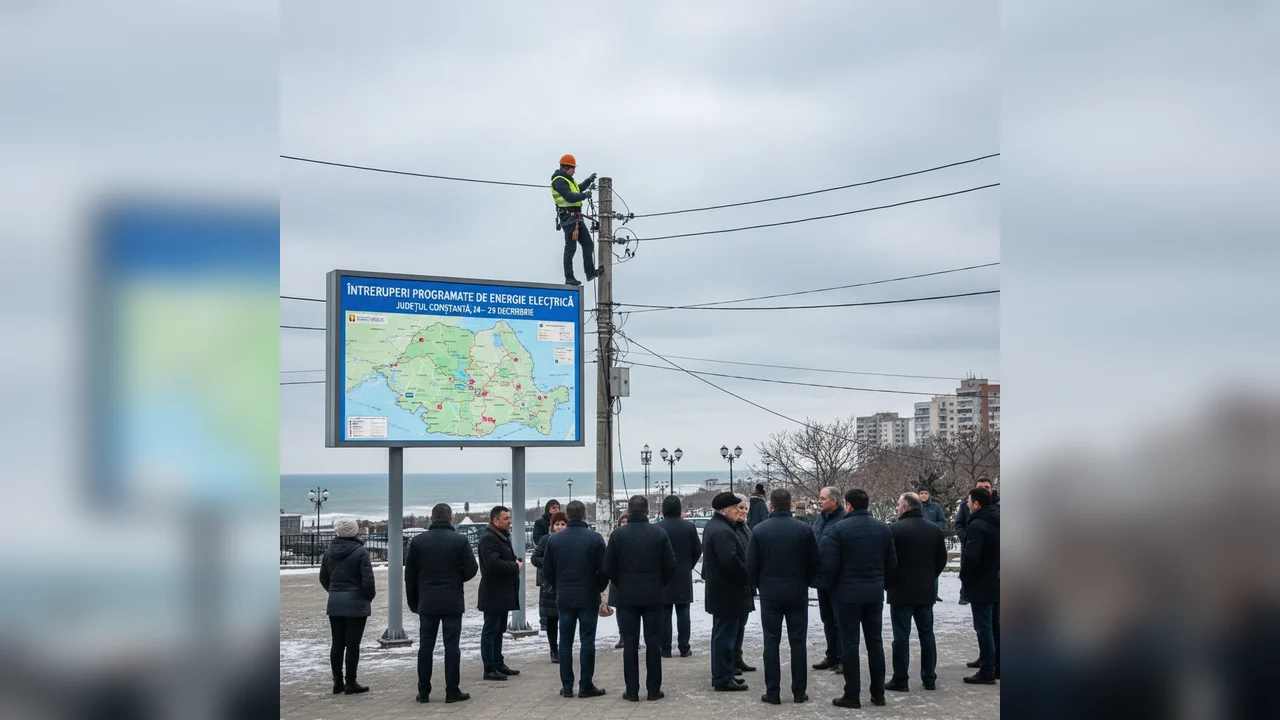 Întreruperi programate de energie electrică anunțate la Constanța între 24 și 29 decembrie