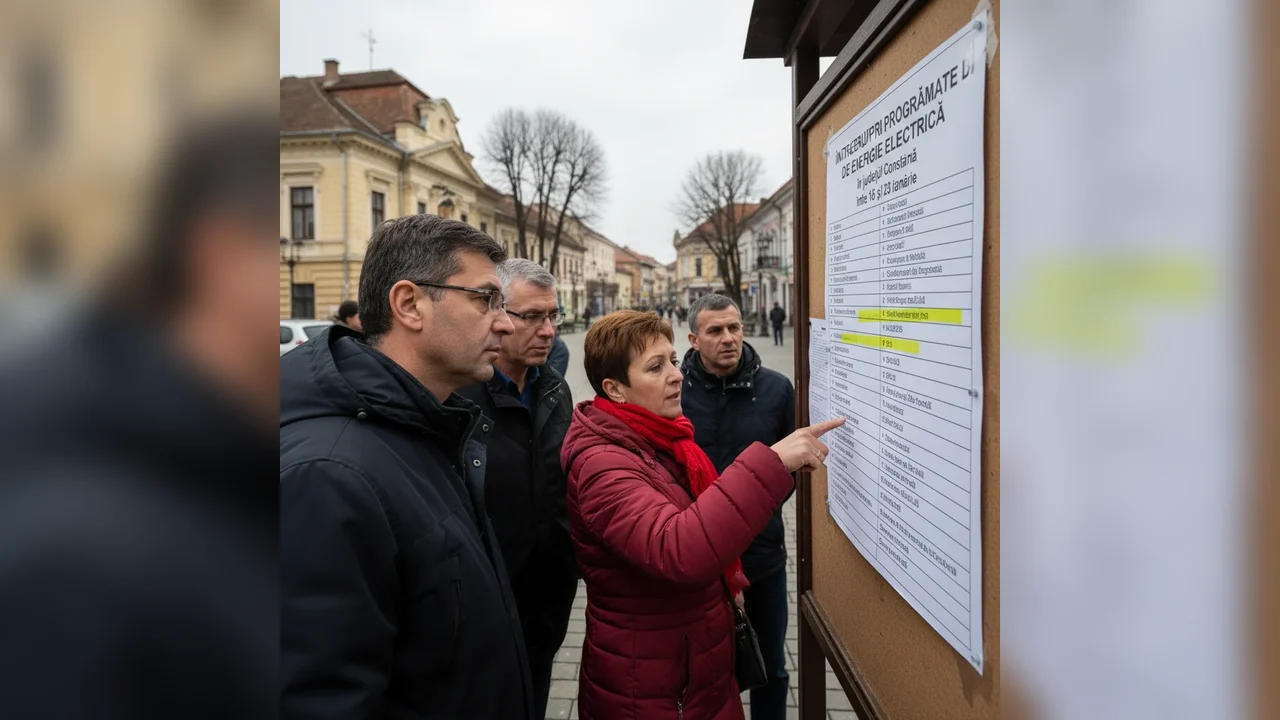 Program de întreruperi programate de energie electrică anunțat la Constanța pentru perioada 16–23 ianuarie