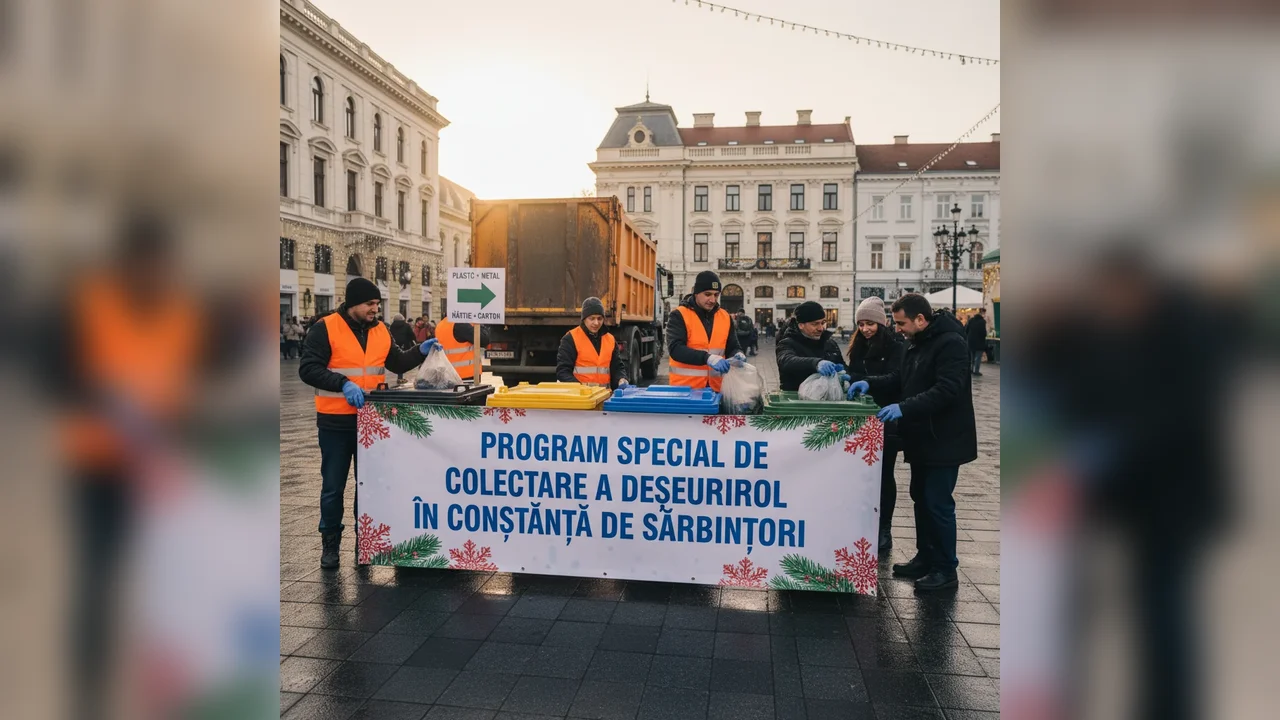 Program modificat de colectare a deșeurilor în Constanța de sărbătorile de iarnă