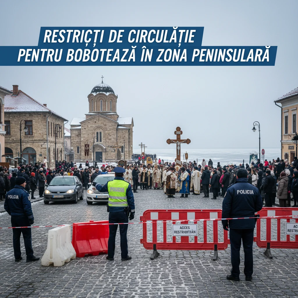 Restricții de circulație în Constanța, în zona peninsulară, pentru manifestările de Bobotează